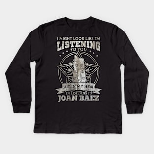 Joan Baez Kids Long Sleeve T-Shirt